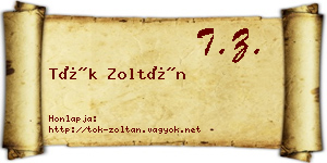 Tök Zoltán névjegykártya