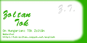 zoltan tok business card